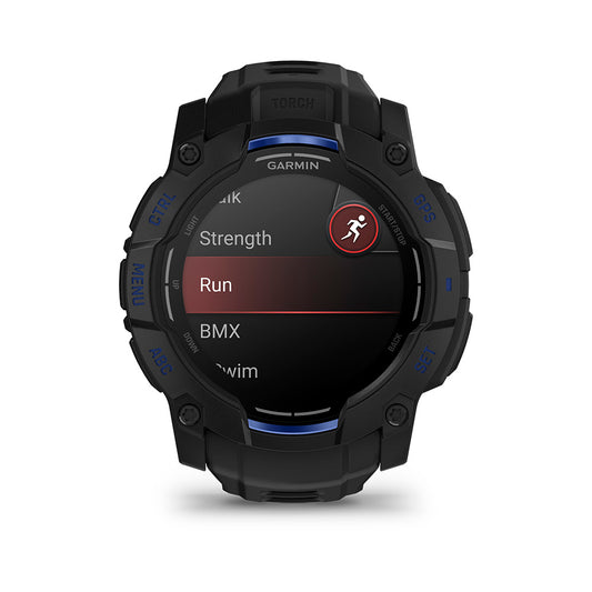 Relógio Garmin Instinct ® 3 Supernova AMOLED Preto e Azul - 50 mm