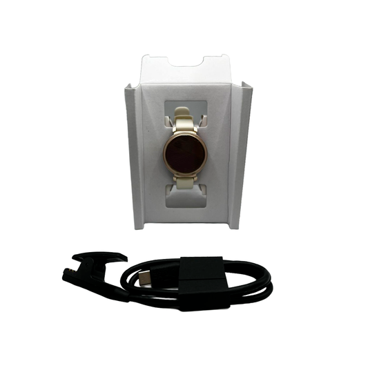 Outlet Relógio Garmin Lily 2 - Dourado Pulseira Branca de Silicone