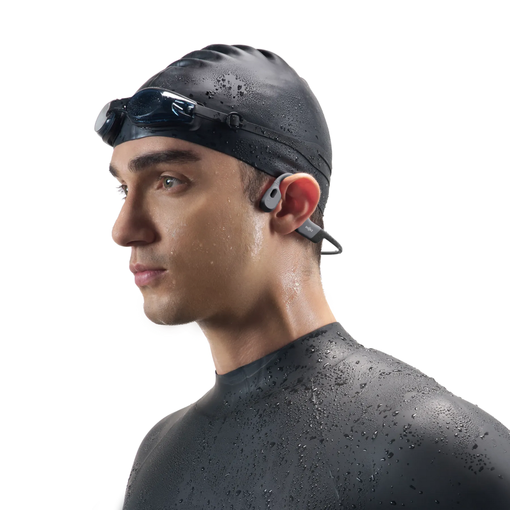 Fone de Condução Óssea Shokz OpenSwim Pro Cinza