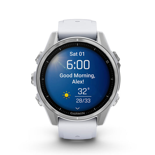 Relógio Garmin fēnix ® 8S Prata e Branco