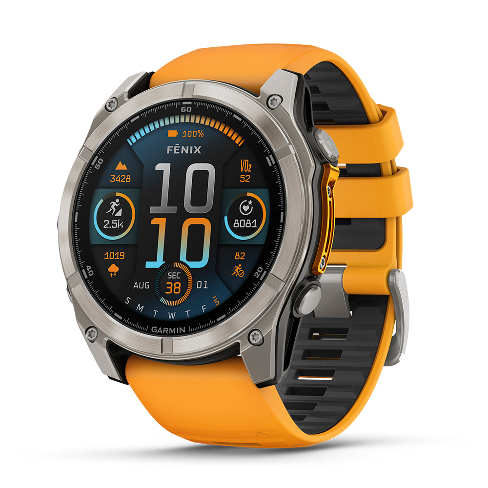 Relógio Garmin fēnix ® 8X Safira com Monitor Cardíaco de Pulso e