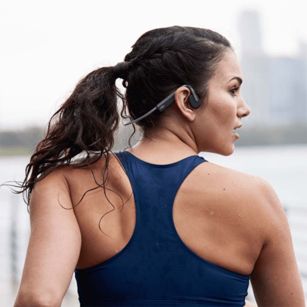 Fone de Condução Óssea Shokz OpenMove Cinza