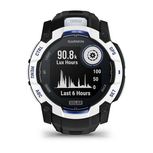 Relógio Garmin Instinct ® 3 Supernova Solar Branco/Azul/Preto - 50 mm