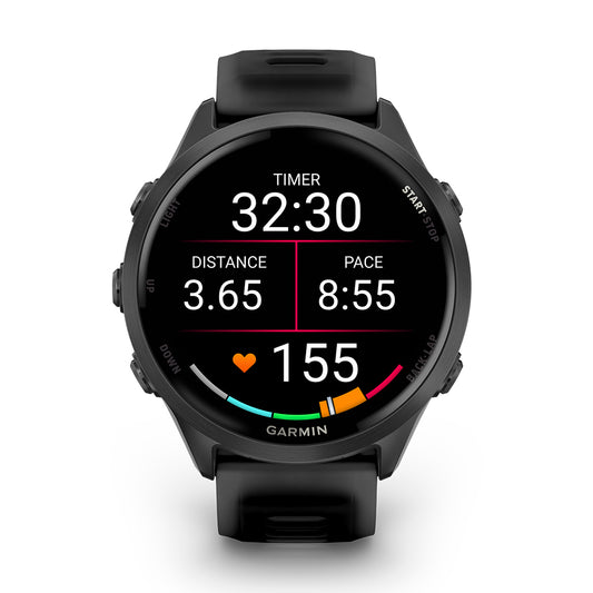 Relógio Garmin Forerunner ® 570 - 47 mm Cinza Ardósia e Translúcido/Preto