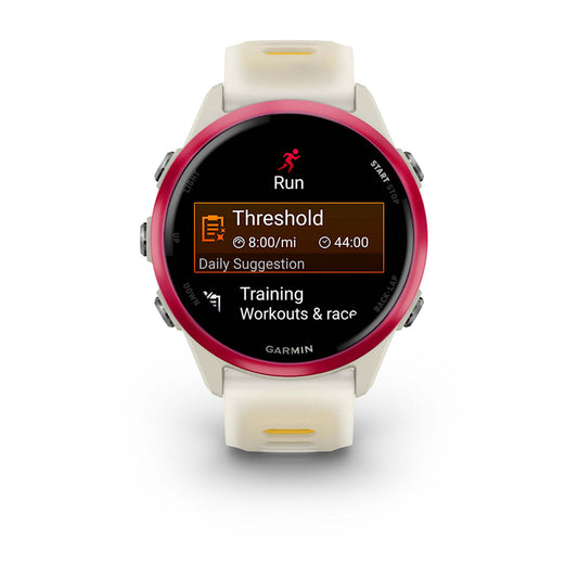 Relógio Garmin Forerunner ® 570 - 42 mm Framboesa e Marfim/Amarelo