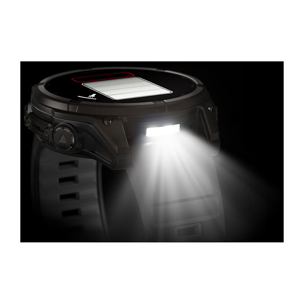 Relógio Garmin fēnix ® 8 Safira Solar Titânio Cinza Carbono e Preto