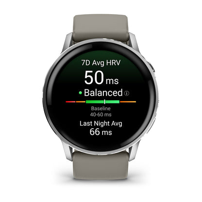Relógio Garmin Venu ® 4 Prata e Cinza - 45 mm