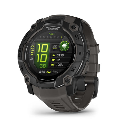Relógio Garmin Instinct ® 3 AMOLED Preto e Grafite - 50 mm