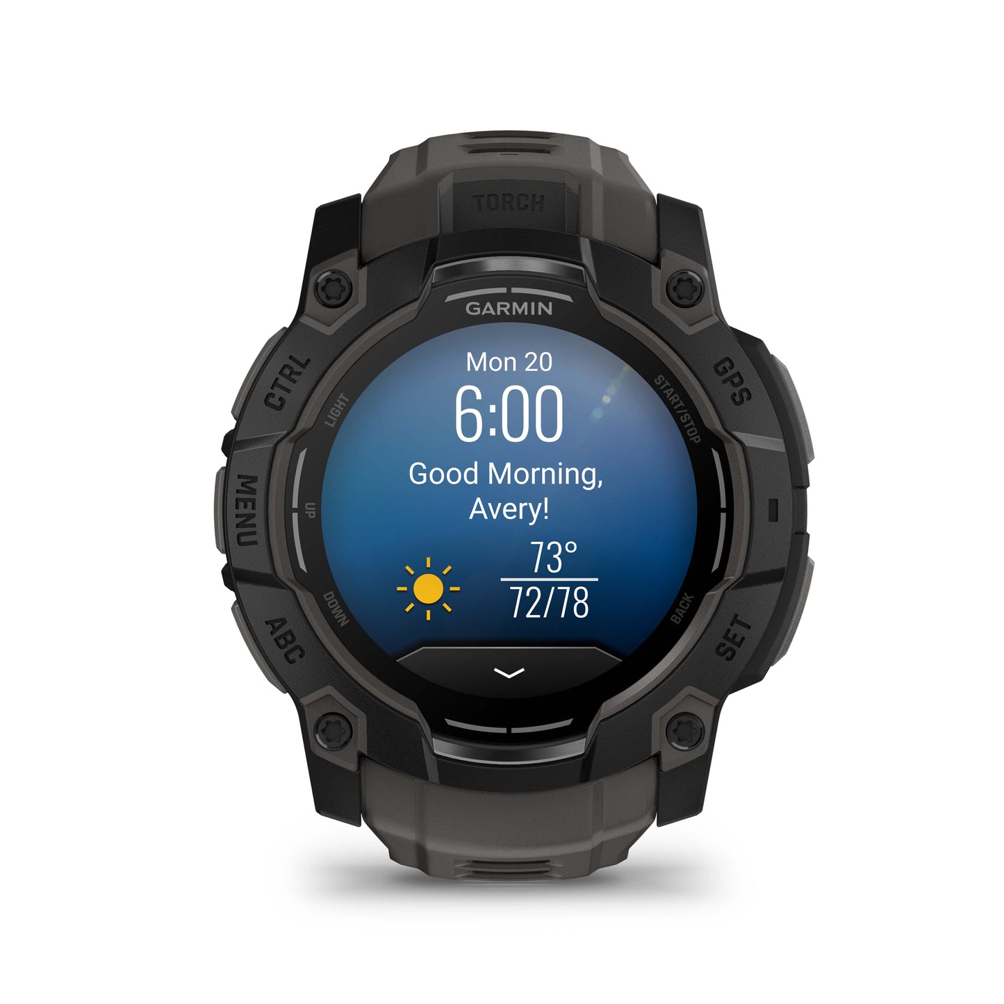 Relógio Garmin Instinct ® 3 AMOLED Preto e Grafite - 50 mm