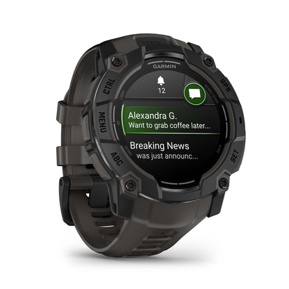 Relógio Garmin Instinct ® 3 AMOLED Preto e Grafite - 50 mm