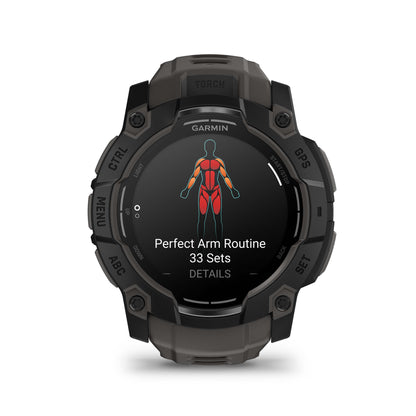 Relógio Garmin Instinct ® 3 AMOLED Preto e Grafite - 50 mm