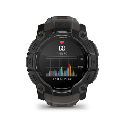 Relógio Garmin Instinct ® 3 AMOLED Preto e Grafite - 50 mm