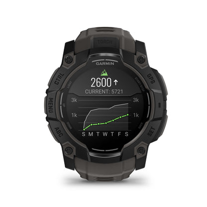Relógio Garmin Instinct ® 3 AMOLED Preto e Grafite - 50 mm