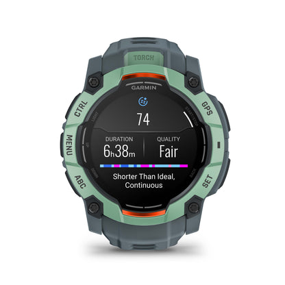 Relógio Garmin Instinct ® 3 AMOLED Neo Tropical e Cinza Crepúsculo - 50 mm