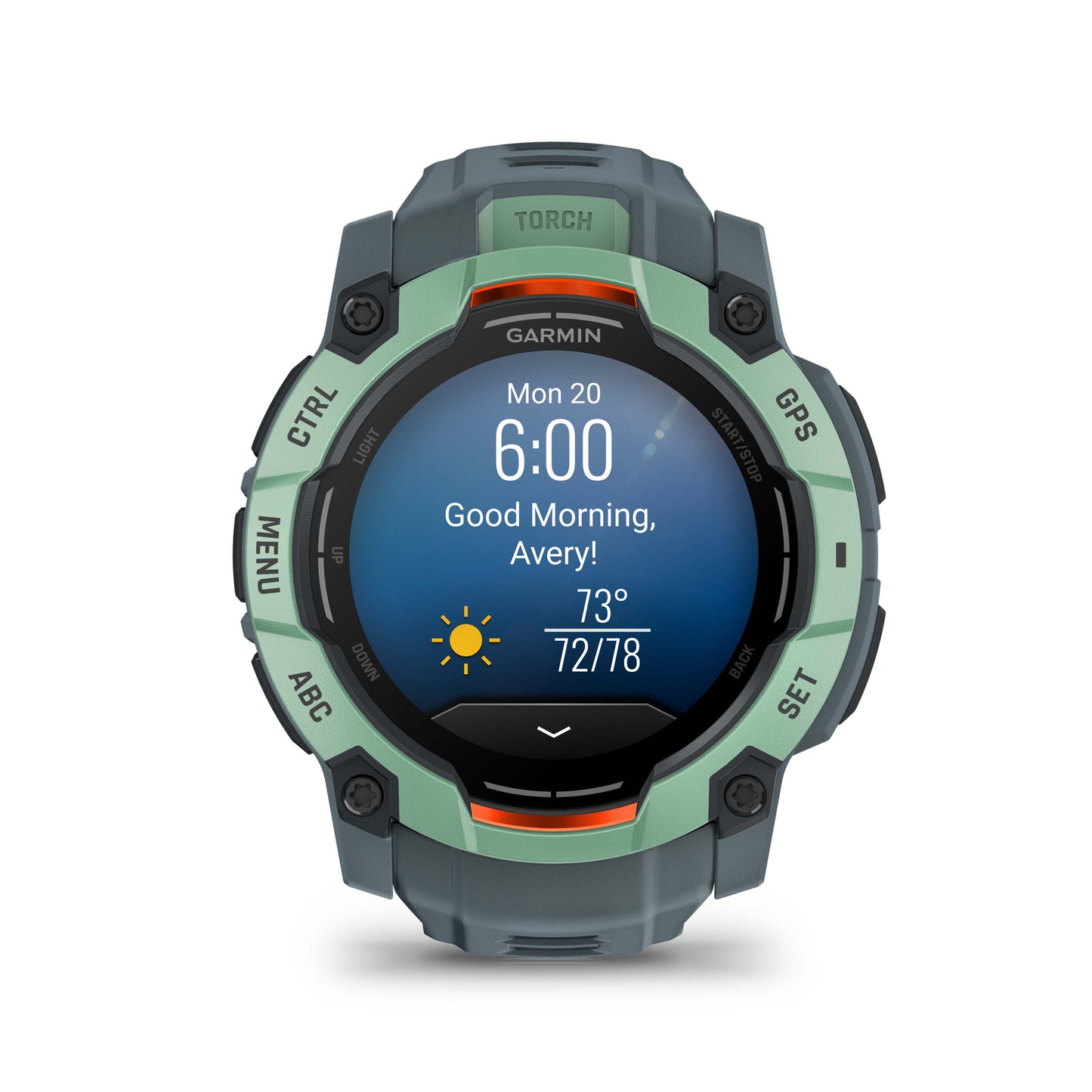 Relógio Garmin Instinct ® 3 AMOLED Neo Tropical e Cinza Crepúsculo - 50 mm