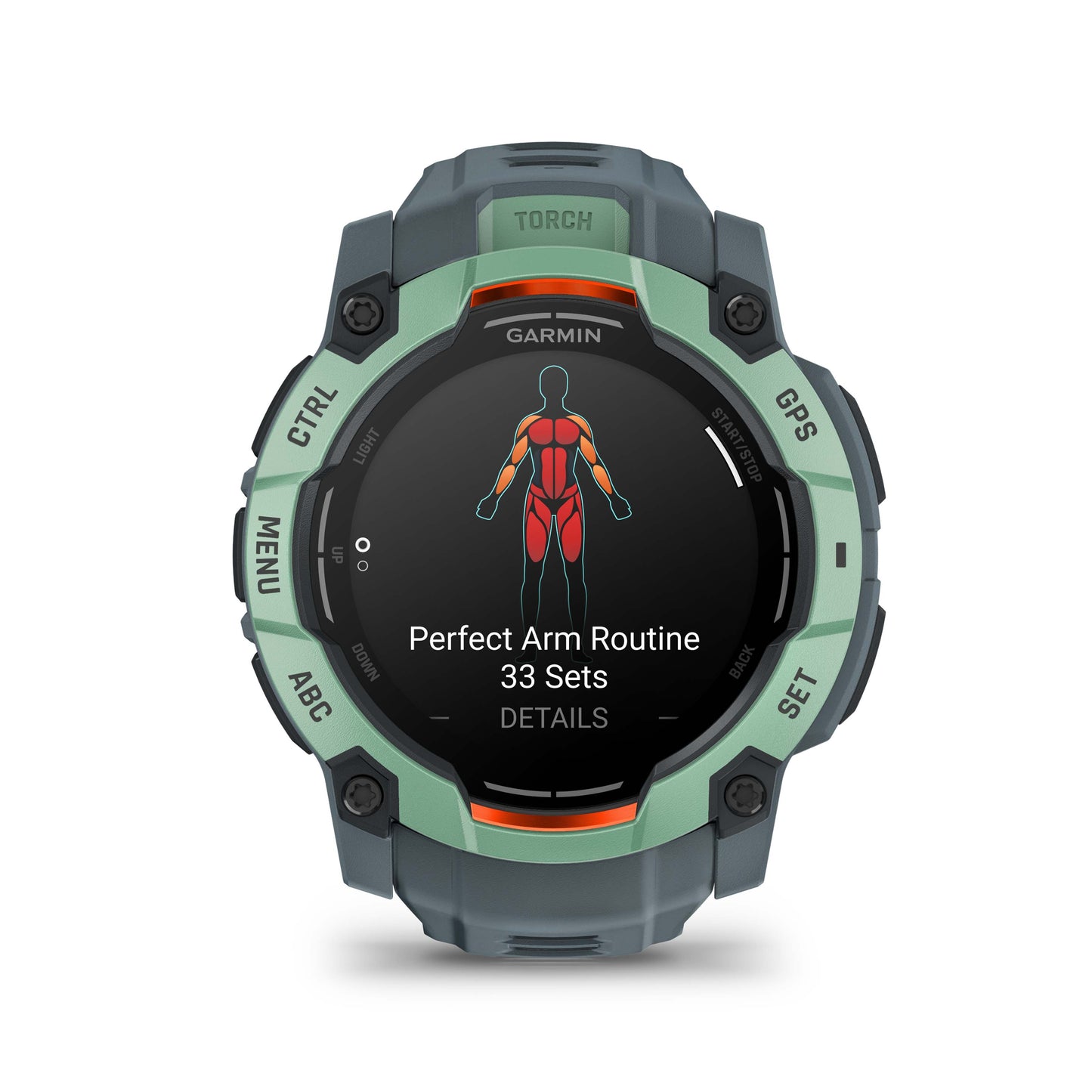 Relógio Garmin Instinct ® 3 AMOLED Neo Tropical e Cinza Crepúsculo - 50 mm