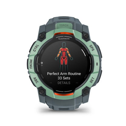 Relógio Garmin Instinct ® 3 AMOLED Neo Tropical e Cinza Crepúsculo - 50 mm