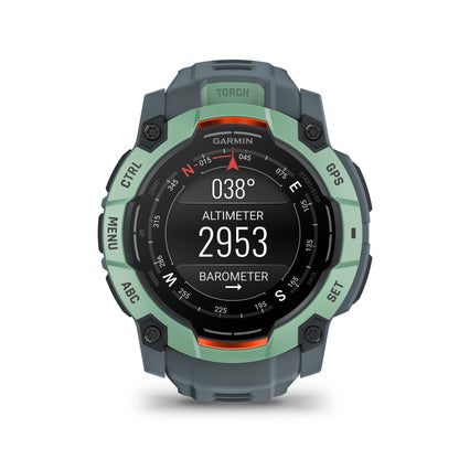 Relógio Garmin Instinct ® 3 AMOLED Neo Tropical e Cinza Crepúsculo - 50 mm