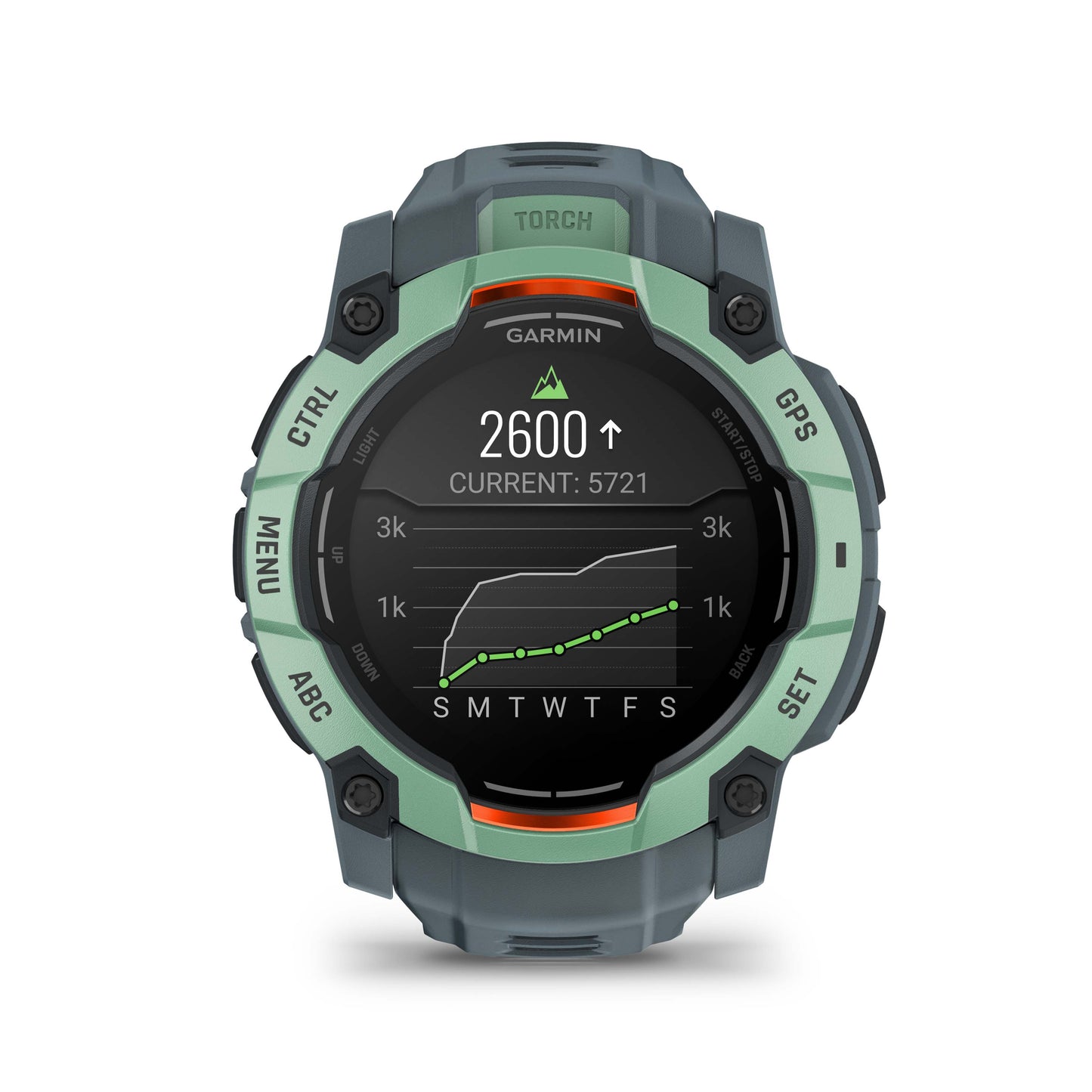 Relógio Garmin Instinct ® 3 AMOLED Neo Tropical e Cinza Crepúsculo - 50 mm