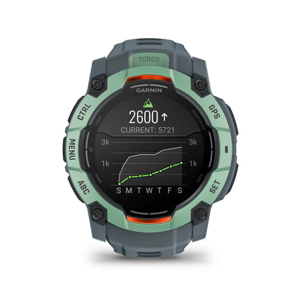 Relógio Garmin Instinct ® 3 AMOLED Neo Tropical e Cinza Crepúsculo - 50 mm