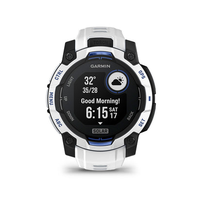 Relógio Garmin Instinct ® 3 Supernova Solar Branco e Azul - 45 mm
