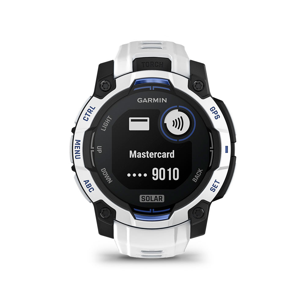 Relógio Garmin Instinct ® 3 Supernova Solar Branco e Azul - 45 mm