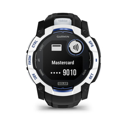 Relógio Garmin Instinct ® 3 Supernova Solar Branco/Azul/Preto - 50 mm