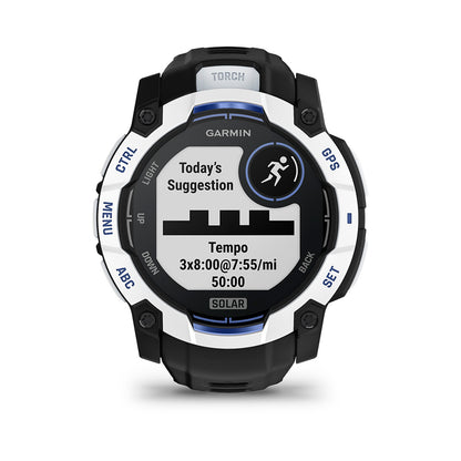 Relógio Garmin Instinct ® 3 Supernova Solar Branco/Azul/Preto - 50 mm
