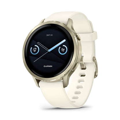 Relógio Garmin Venu ® 4 Ouro e Marfim - 41 mm