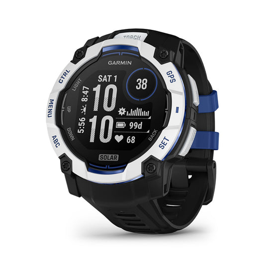 Relógio Garmin Instinct ® 3 Supernova Solar Branco/Azul/Preto - 50 mm