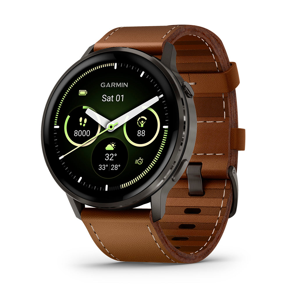 Relógio Garmin Venu ® 4 Ardósia e Marrom - 45 mm