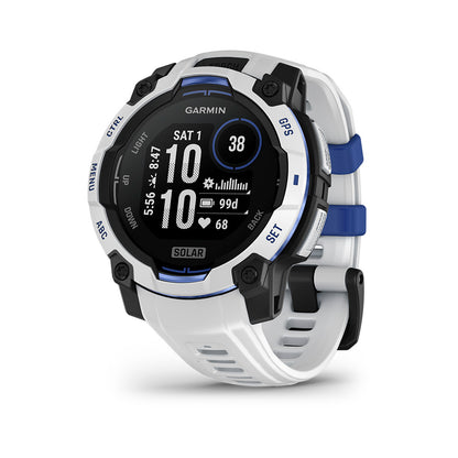 Relógio Garmin Instinct ® 3 Supernova Solar Branco e Azul - 45 mm