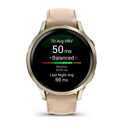 Relógio Garmin Venu ® 4 Ouro e Areia - 41 mm