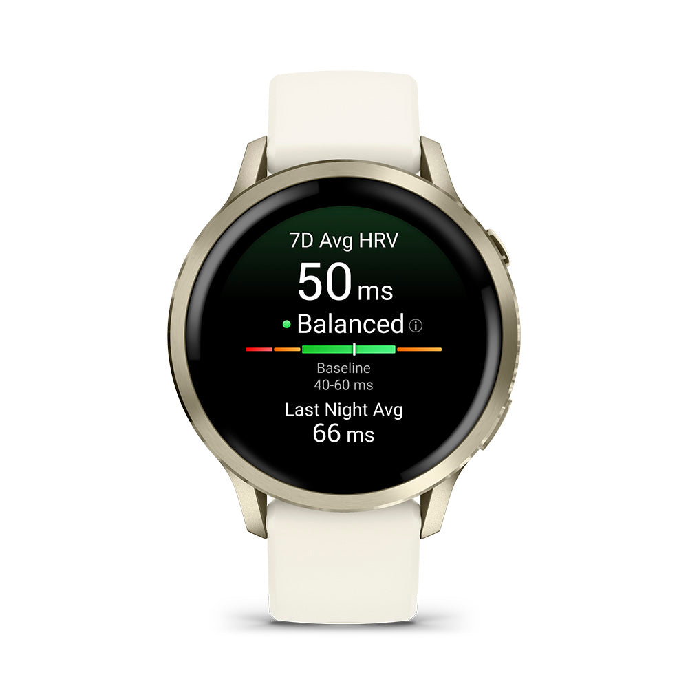 Relógio Garmin Venu ® 4 Ouro e Marfim - 41 mm