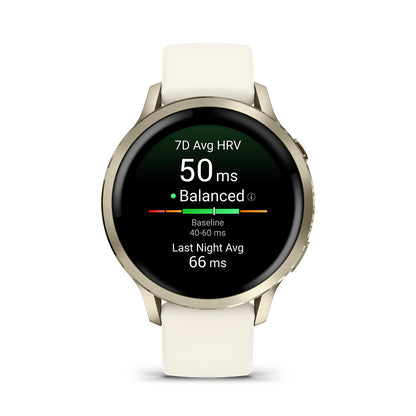 Relógio Garmin Venu ® 4 Ouro e Marfim - 41 mm