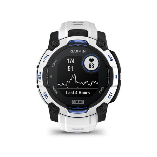 Relógio Garmin Instinct ® 3 Supernova Solar Branco e Azul - 45 mm
