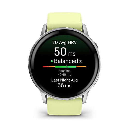 Relógio Garmin Venu ® 4 Prata e Citron - 45 mm