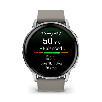 Relógio Garmin Venu ® 4 Prata e Cinza - 45 mm