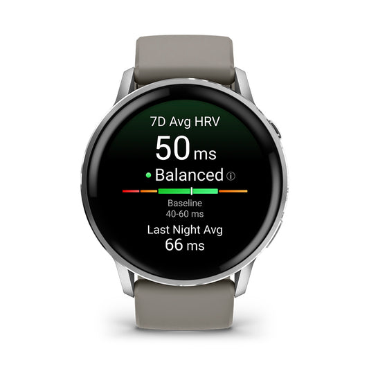 Relógio Garmin Venu ® 4 Prata e Cinza - 45 mm