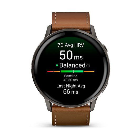 Relógio Garmin Venu ® 4 Ardósia e Marrom - 45 mm