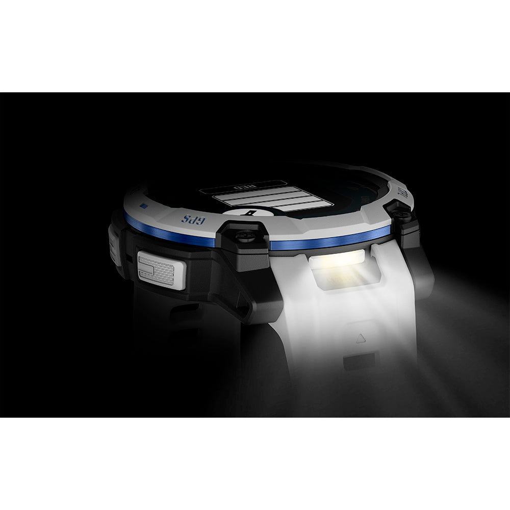 Relógio Garmin Instinct ® 3 Supernova Solar Branco e Azul - 45 mm