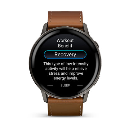 Relógio Garmin Venu ® 4 Ardósia e Marrom - 45 mm