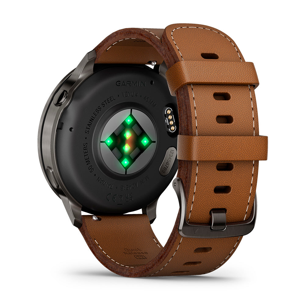 Relógio Garmin Venu ® 4 Ardósia e Marrom - 45 mm