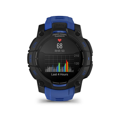 Relógio Garmin Instinct ® 3 Supernova AMOLED Preto e Azul - 45 mm