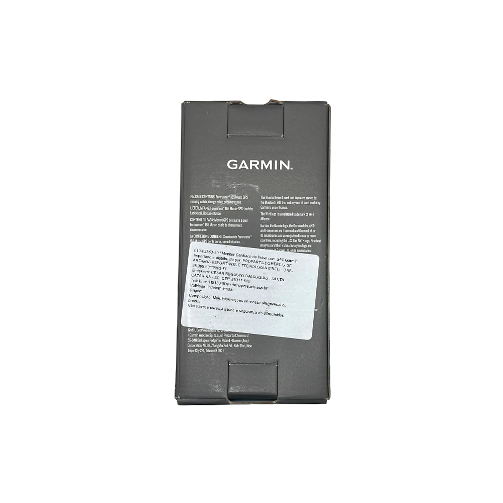 Outlet Relógio Garmin Forerunner 165 Music Preto e Cinza