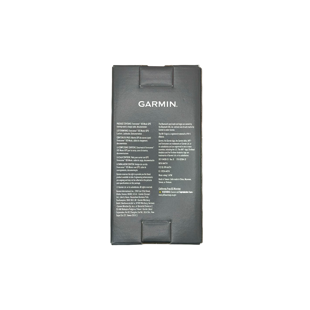 Outlet Relógio Garmin Forerunner 165 Music Cinza e Branco