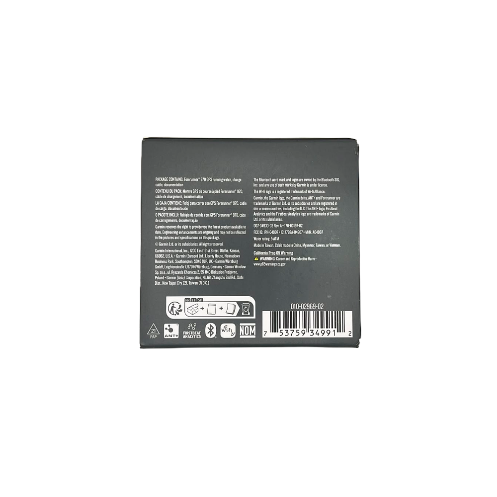 Outlet Relógio Garmin Forerunner ® 970 Titânio e Cinza Francês/Índigo