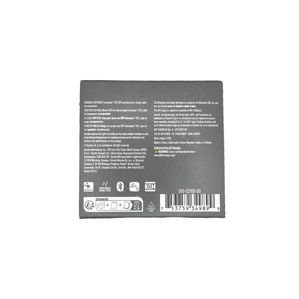 Outlet Relógio Garmin Forerunner ® 970 Cinza