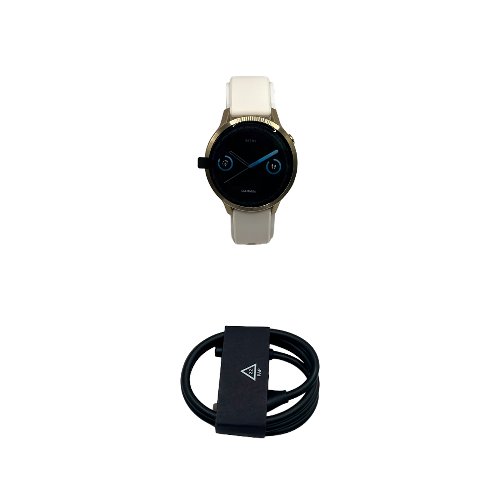 Outlet Relógio Garmin Venu 4 Ouro Lunar e Marfim - 41 mm