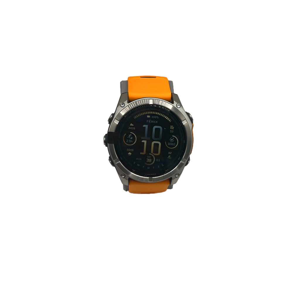 Outlet Relógio Garmin fēnix 8X Safira Titânio e Laranja